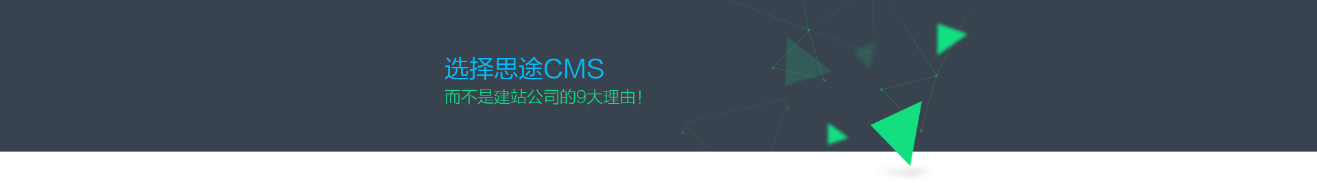 為什么選擇思途CMS,而不是建站公司？